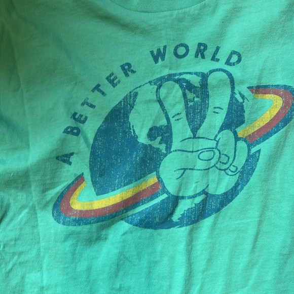 ✌️Dutch Bros Vintage “A Better World” Light Green MEDIUM Tee - Picture 6 of 6